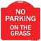 Signmission No Parking On The Grass Heavy-Gauge Aluminum Architectural Sign, 18" x 18", RW-1818-9823 A-DES-RW-1818-9823 - alternate 1